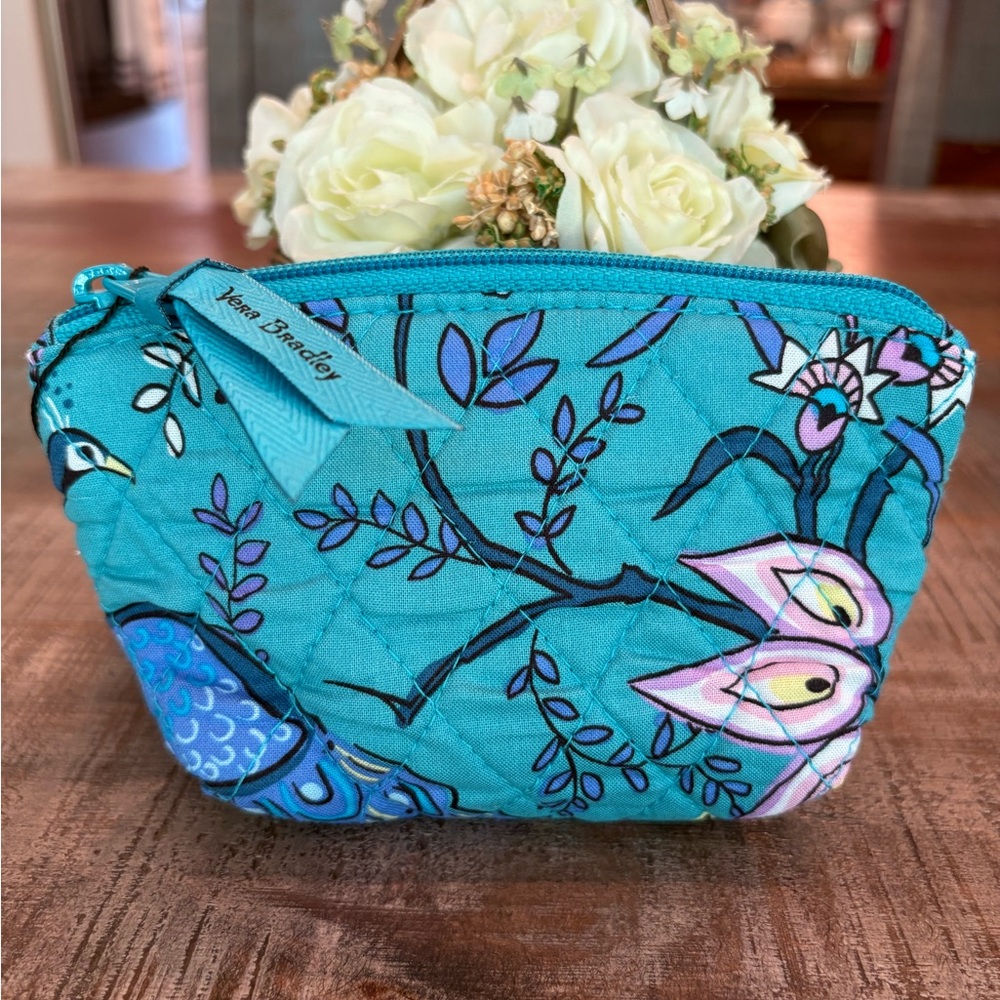NEW Vera Bradley 4-Piece HAIR ACCESSORIES KIT in PEACOCK 🦚 GARDEN Cotton CASE! - Picture 4 of 6